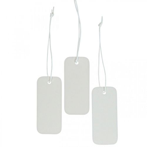 Floristik24 Gift tag tag paper white 8×3.5cm 100p