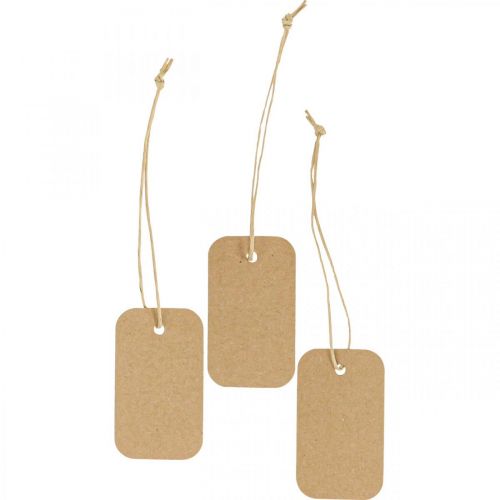 Floristik24 Gift Tags Natural Paper Labels 3.5x6cm 100 Pcs