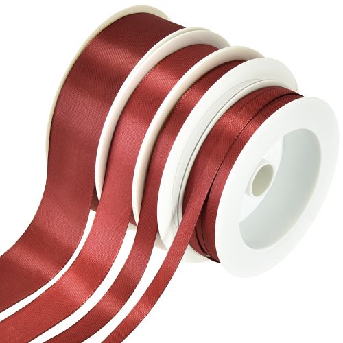Gift ribbon decorative ribbon Bordeaux 50m Various sizes
