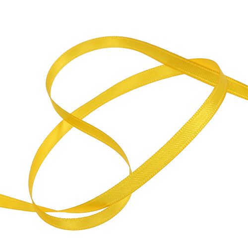Product Narrow decorative ribbon taffeta ribbon gift ribbon yellow 6mm 50m