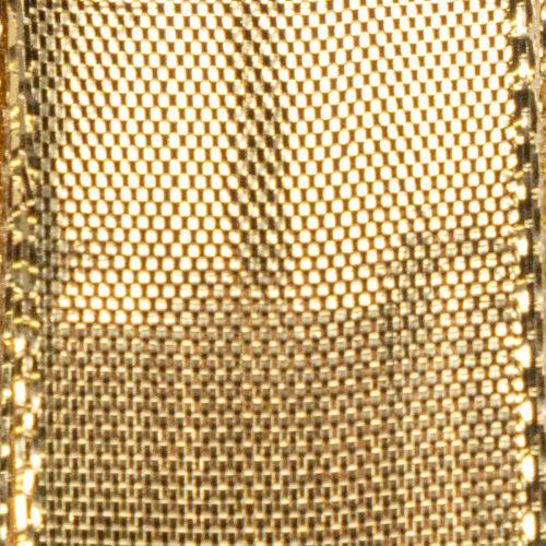 Gold gift ribbon with wire edge, 25mm wide, 25m long | Floristik24.co.uk