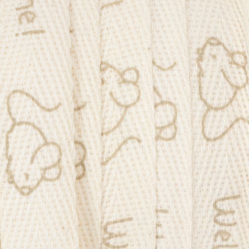 Product Gift ribbon with little mouse design, decorative ribbon for births and christenings, 15mm wide, 20m long