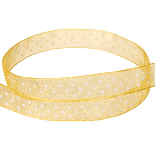Product Polka dot gift ribbon, perfect finishing touch for gift packages and gift boxes, 1.5cm wide, 20m long