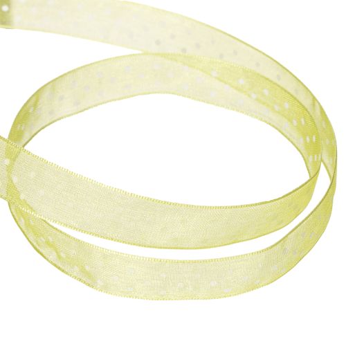 Product Ribbon with polka dot pattern for decorative gift wrapping, 1.5cm wide, 20m long