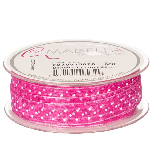 Product Gift ribbon, ideal for creative gift wrapping and DIY projects, 2.5cm wide, 20m long