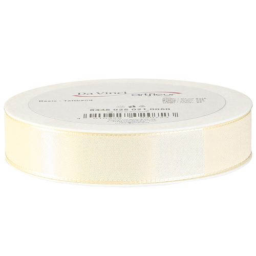 Product Gift ribbon and decorative ribbon cream taffeta ribbon 25mm 50m