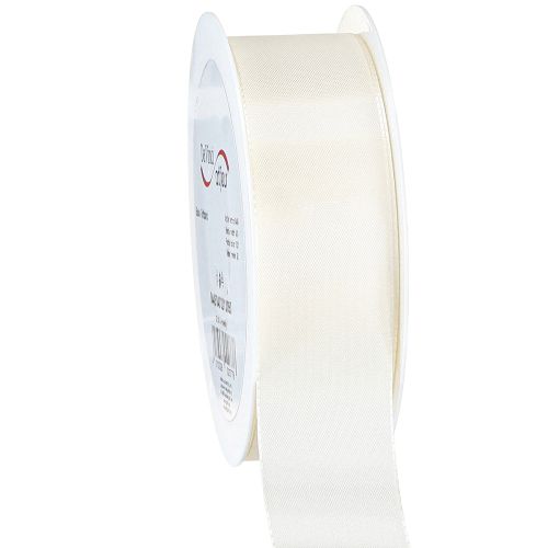 Floristik24 Gift ribbon and decorative ribbon taffeta ribbon cream 40mm 50m