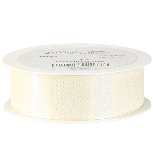 Product Gift ribbon and decorative ribbon taffeta ribbon cream 40mm 50m