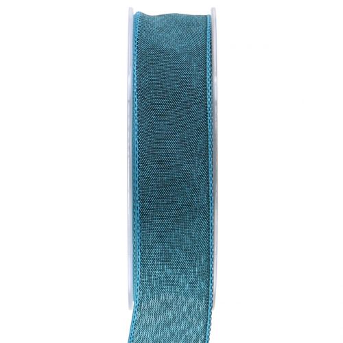 Floristik24 Gift ribbon blue matt 25mm 20m