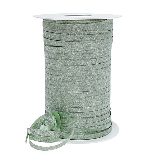 Floristik24 Gift ribbon with mica light green 5mm 150m
