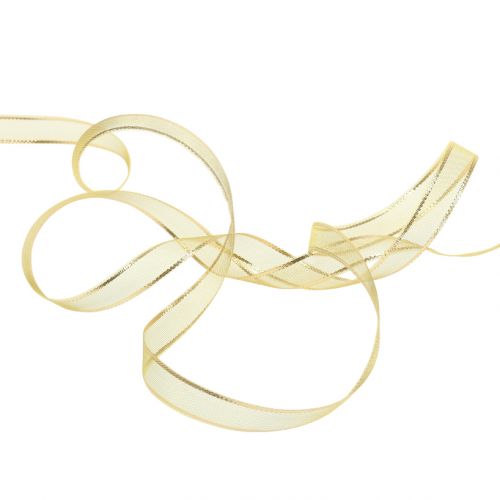 Product Gift ribbon gold ring effect 15mm 25m