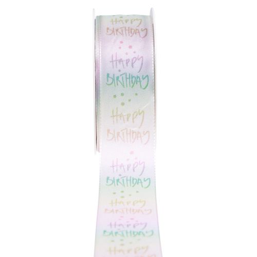 Floristik24 Gift ribbon Happy Birthday birthday decoration 40mm 15m