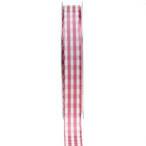 Floristik24 Gift ribbon diamonds pink 15mm 20m