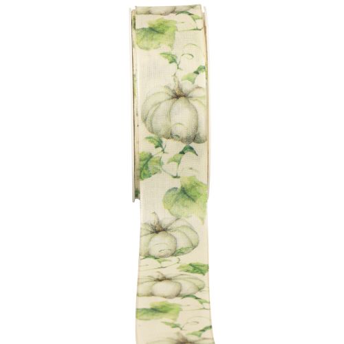 Floristik24 Gift ribbon pumpkin ribbon autumn green 40mm 15m