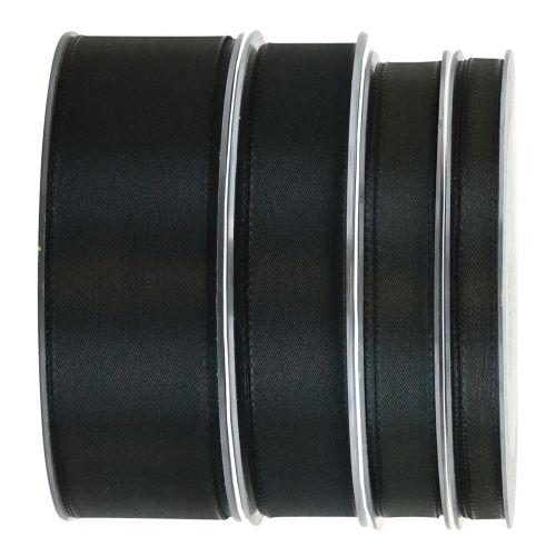 Floristik24 Gift ribbon black mourning ribbon 50m various sizes