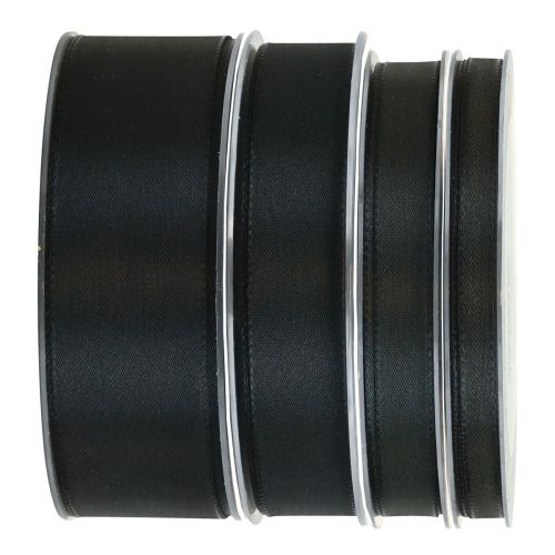 Floristik24 Gift Ribbon Black Mourning Ribbon 50m Various Sizes