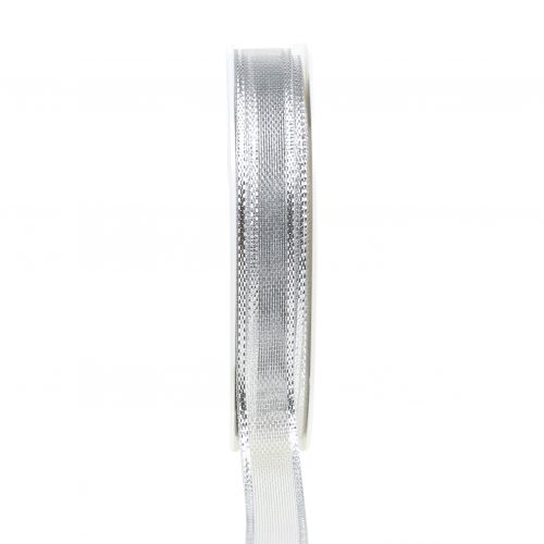Product Gift ribbon silver ring effect 15mm 25m