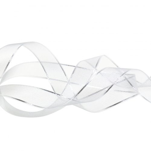 Product Gift ribbon silver ring effect 25mm 25m