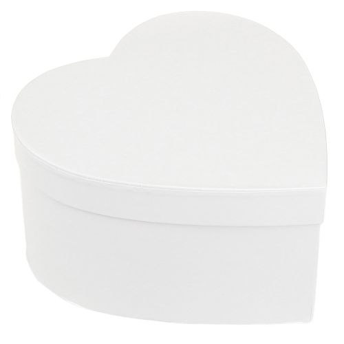 Product Gift Box Heart White Paper Heart Box 18×18cm H10cm 2pcs