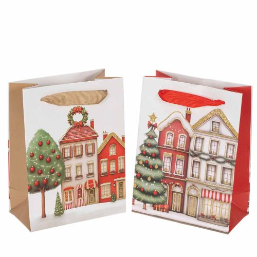 ProductNameChristmas Gift Bags with Houses and Christmas Tree, 12 x 6 x 16 cm, Set of 2/ProductName
ProductDescription<h2>Christmas Gift Bags for Small Presents at Home</h2>
<p>This set contains two assorted Christmas gift bags for presenting and carrying