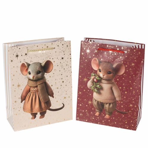 ProductNameSet of 2 Christmas Gift Bags with Mouse and Star Designs, 18 x 8 x 24 cm/ProductName
ProductDescription<h2>Christmas gift bags with mouse and star designs for presents</h2>
<p>This set contains two Christmas gift bags for wrapping and carrying 