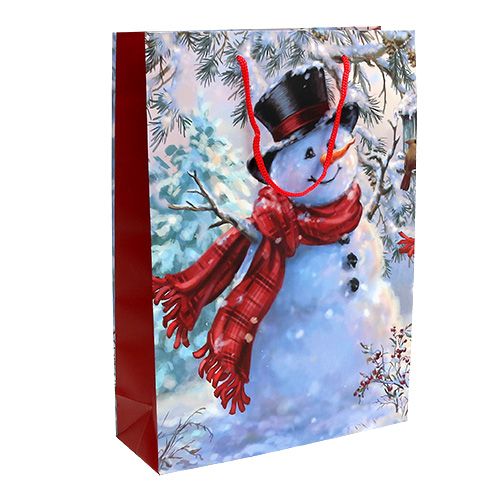 Floristik24 Gift bag large snowman 25cm x 34.5cm 1p
