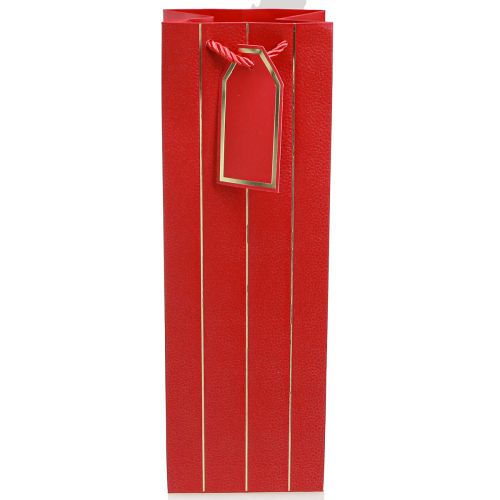 Product Gift Bag Bottle Bag Paper Red Gold 9×12×36cm 1 pc
