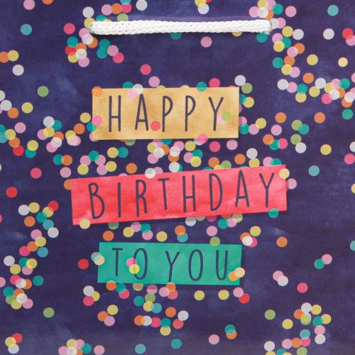Product Gift bag birthday “Happy Birthday” paper 18×10×23cm 2pcs