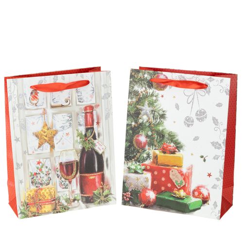 Product Christmas gift bag 8cm x 18cm H24cm set of 2