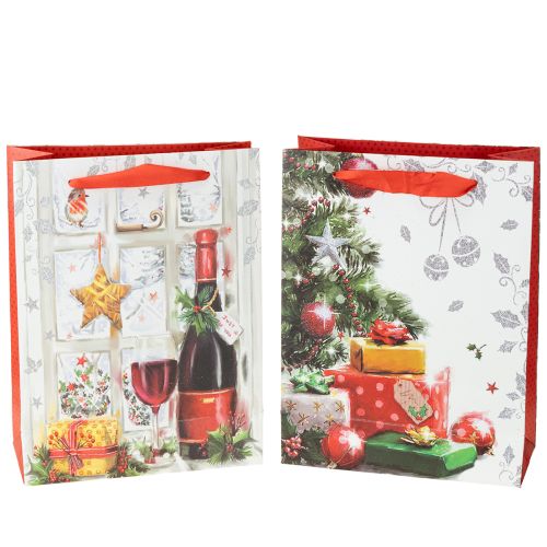 Product Christmas gift bag 8cm x 18cm H24cm set of 2