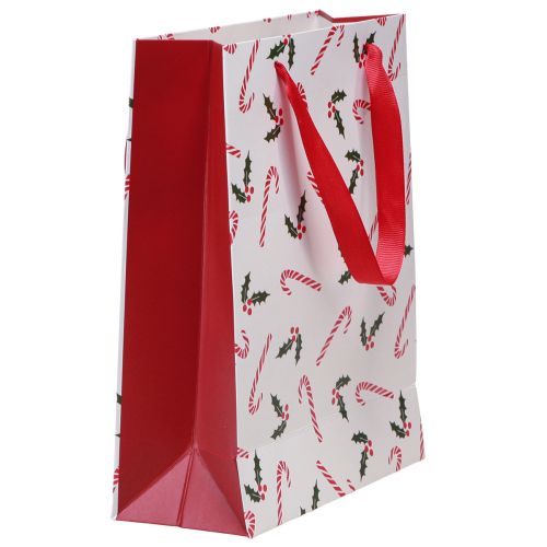 Product Gift Bag Christmas with Handles Red White 24×18×8cm 4pcs