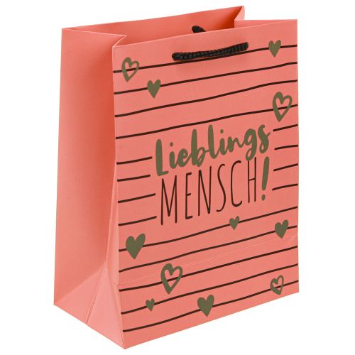 Floristik24 Gift bag with hearts “Favorite person” paper 18×10×23cm 2pcs