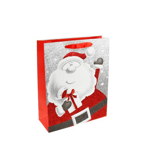 Floristik24 Gift bag with Santa 24cm x18cm x 8cm