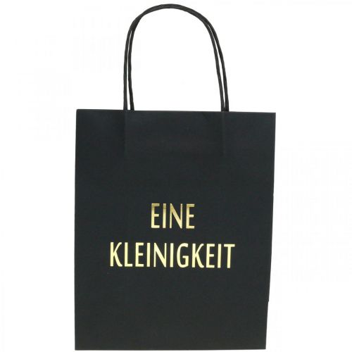 Floristik24 Gift bags paper "A little something" black 20×11×25cm 6pcs