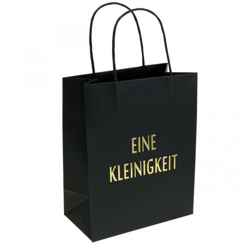 Floristik24 Gift bags paper &quot;A little something&quot; black 20×11×25cm 6pcs