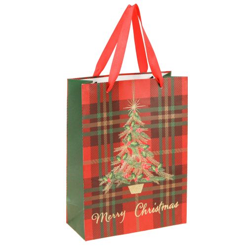 Product Gift Bags Christmas Tree Red Green 18x24cm 10pcs