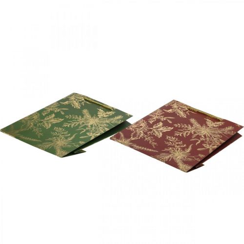 Floristik24 Gift bags Christmas Christmas bags mistletoe 32×26cm 2pcs