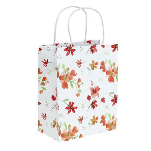 Gift bags with flowers 25cm x 20cm x 11cm 6 pcs