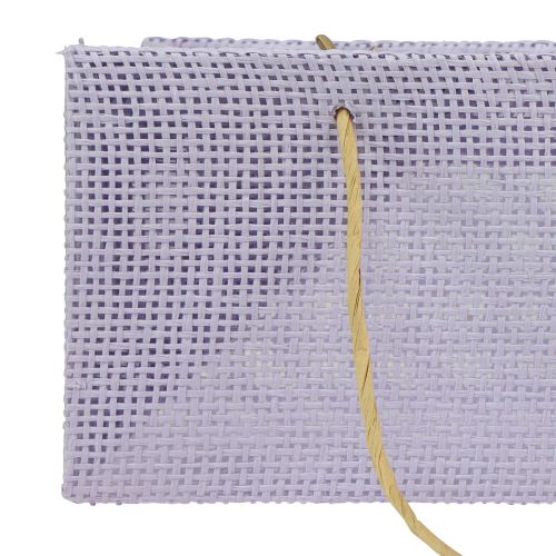 Product Gift bags woven with handles green, yellow, purple 20×10×10cm 6pcs