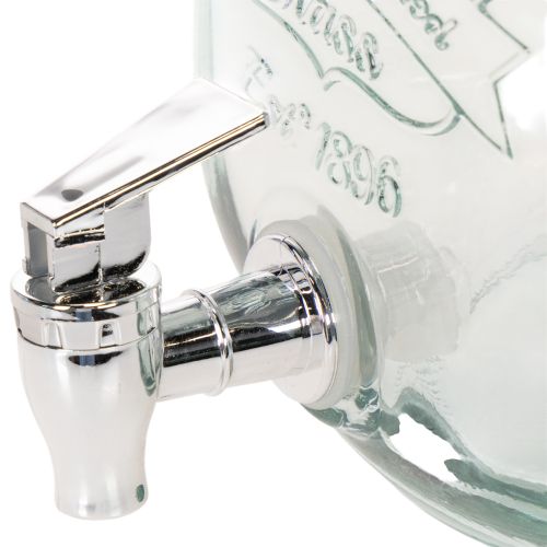 Glass Drinks Dispenser with Tap and 4 Glasses, 25.5cm | Floristik24.co.uk