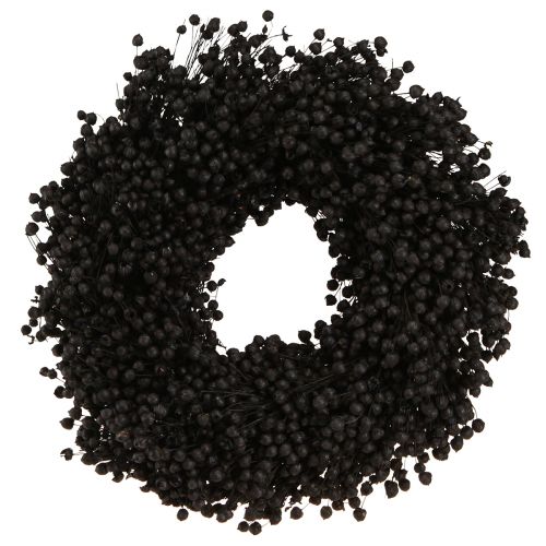 Floristik24 Dried Flax Wreath Dried Flowers Black Ø25cm