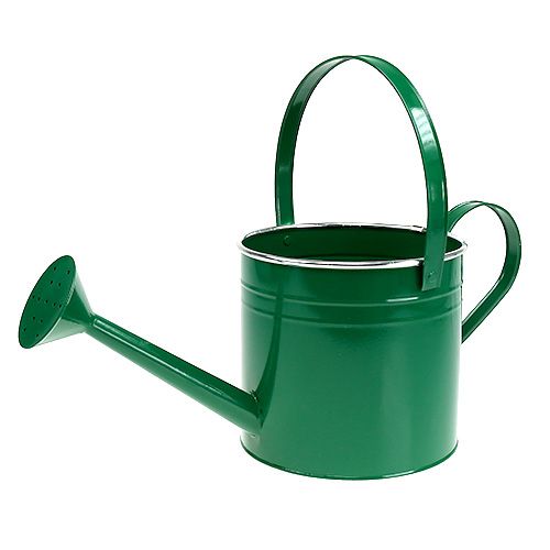 Floristik24 Decorative watering can dark green Ø20cm H18cm