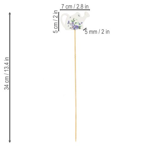 Product Watering can decorative stakes for bouquets and balcony flower decoration, 34cm, 8 pieces