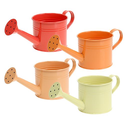 Floristik24 Watering can Orange Mix Ø11cm H9cm 8pcs