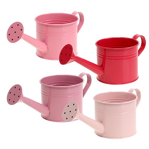 Floristik24 Watering can Rosa Mix Ø11cm H10cm 8pcs
