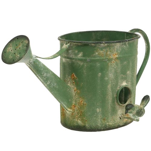 Floristik24 Watering can zinc green with bird L32cm W15.5cm H16cm