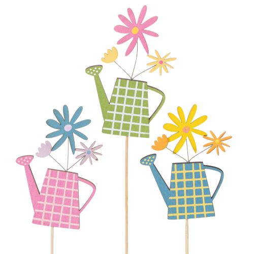 Watering can decorations for springtime decoration in the garden or flower pots (12 pieces)