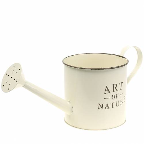 Product Flower pot watering can cream zinc Ø16.5cm H17cm