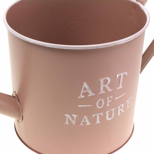 Product Flowerpot watering can old pink zinc Ø16.5cm H17cm
