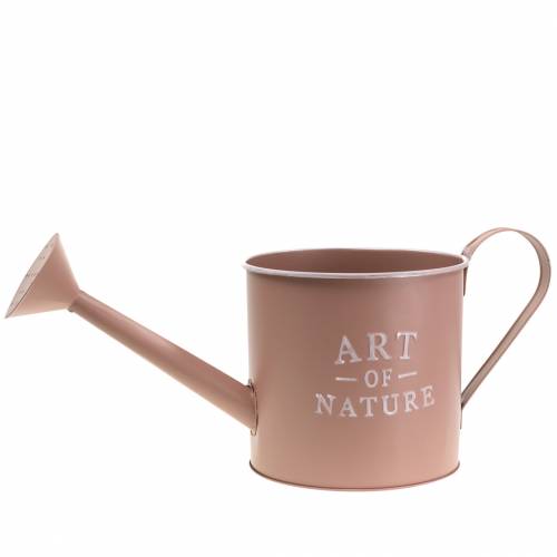 Product Flowerpot watering can old pink zinc Ø16.5cm H17cm